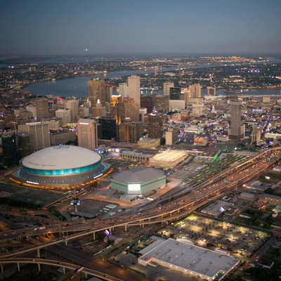 Lights at Night Aerial Tour