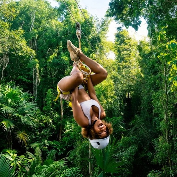Shared ATV Ride, Cenote, Zipline with Meeting Point Only