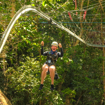 Dolphins, Zipline, and Waterfall Rappel