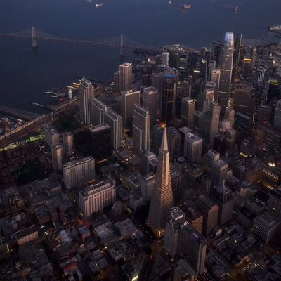 San Francisco at Night Flight