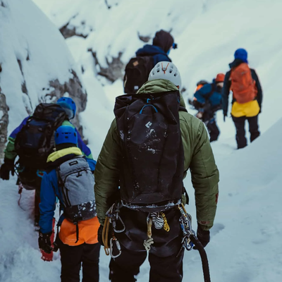 Ice Canyoning in Abraham Lake
