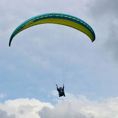 Mountain Paragliding Flight
