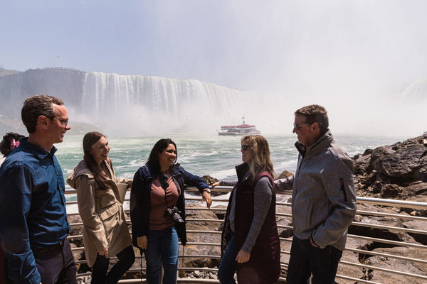 Above and Below: Skylon Tower and Behind Niagara Falls