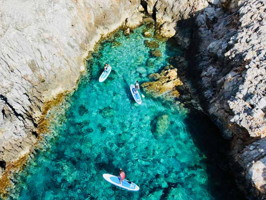 Guided Paddle SUP Tour to Aucanada