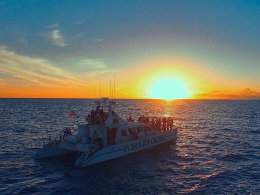 Luxury Sunset Cruise, Snorkel with Hawaiian Buffet and Drinks