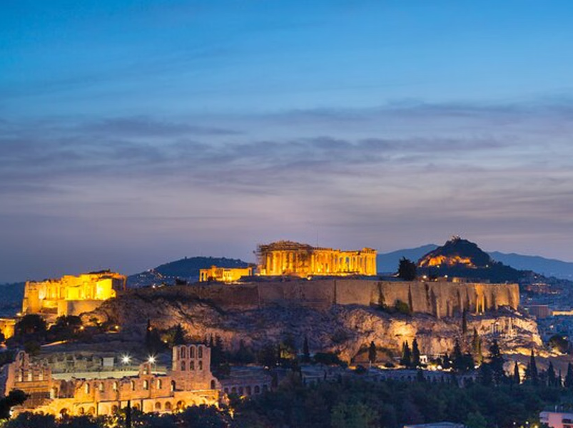 Athens Panoramic Sunset Tour with Plaka Walk